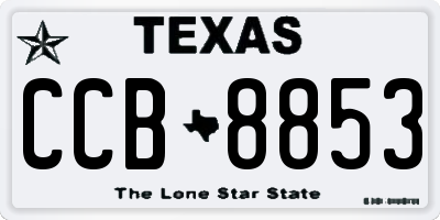 TX license plate CCB8853