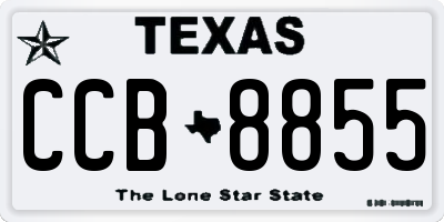 TX license plate CCB8855