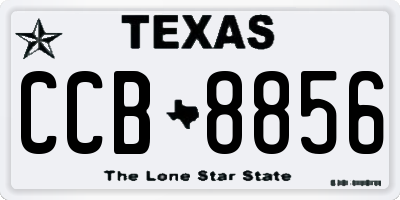 TX license plate CCB8856
