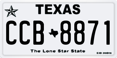 TX license plate CCB8871