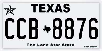 TX license plate CCB8876