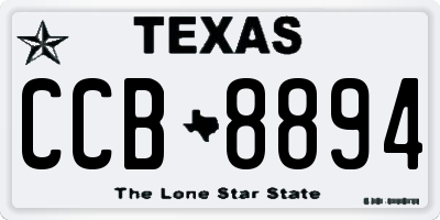TX license plate CCB8894