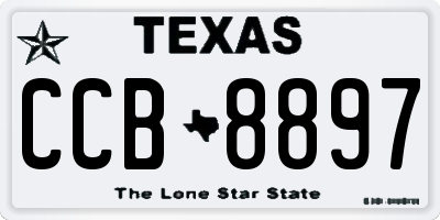 TX license plate CCB8897