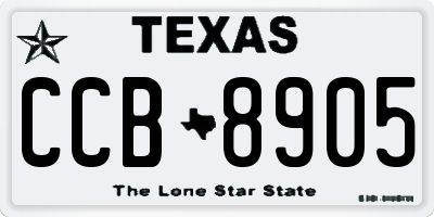 TX license plate CCB8905