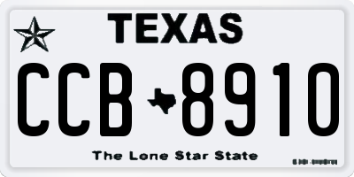 TX license plate CCB8910