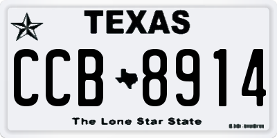 TX license plate CCB8914