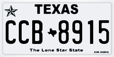 TX license plate CCB8915