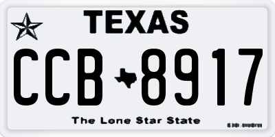 TX license plate CCB8917
