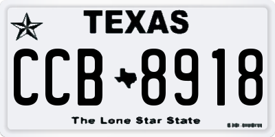 TX license plate CCB8918