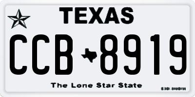 TX license plate CCB8919