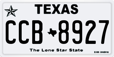 TX license plate CCB8927