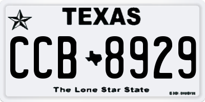 TX license plate CCB8929