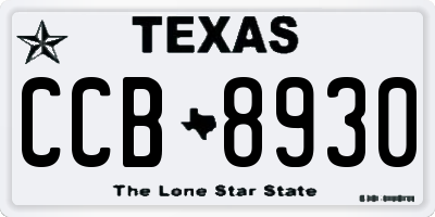 TX license plate CCB8930