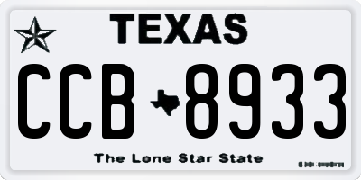 TX license plate CCB8933