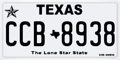TX license plate CCB8938