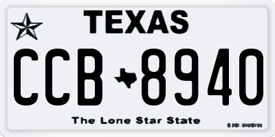 TX license plate CCB8940