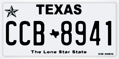 TX license plate CCB8941