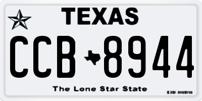 TX license plate CCB8944