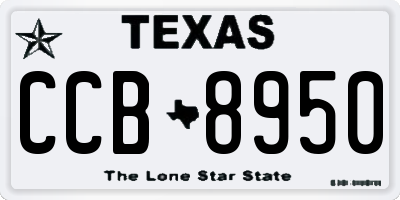 TX license plate CCB8950