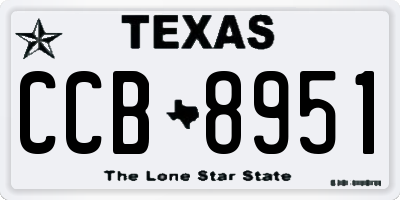 TX license plate CCB8951