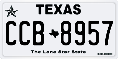 TX license plate CCB8957