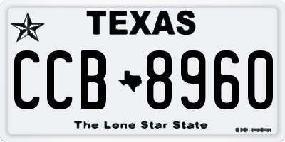 TX license plate CCB8960