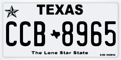 TX license plate CCB8965