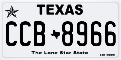 TX license plate CCB8966