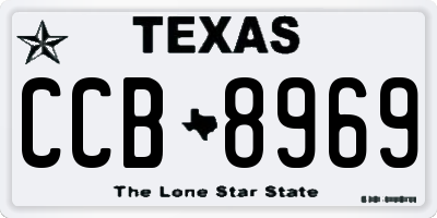 TX license plate CCB8969