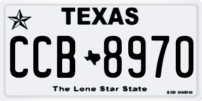 TX license plate CCB8970