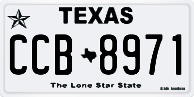 TX license plate CCB8971