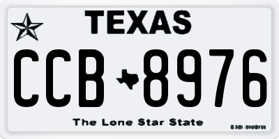 TX license plate CCB8976
