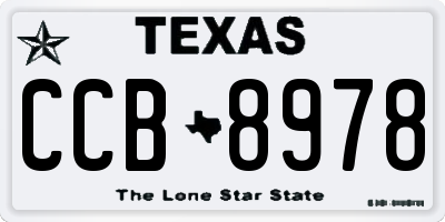 TX license plate CCB8978
