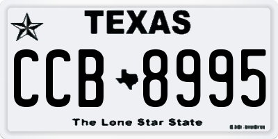 TX license plate CCB8995