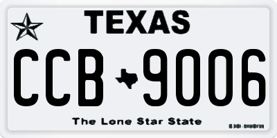 TX license plate CCB9006
