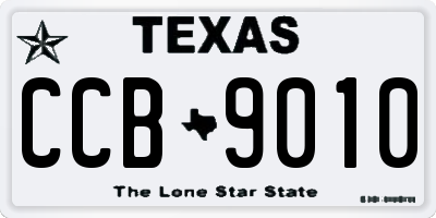 TX license plate CCB9010