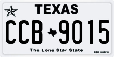 TX license plate CCB9015