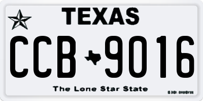 TX license plate CCB9016