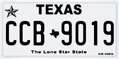 TX license plate CCB9019