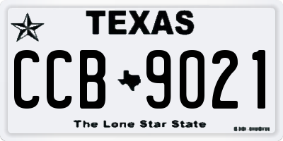TX license plate CCB9021