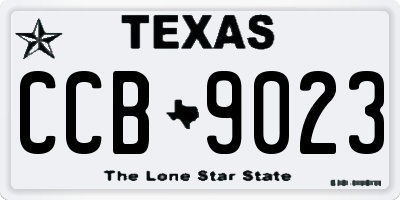 TX license plate CCB9023