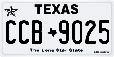 TX license plate CCB9025