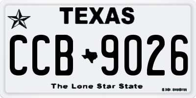 TX license plate CCB9026