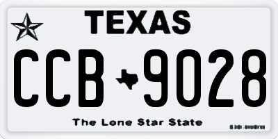 TX license plate CCB9028