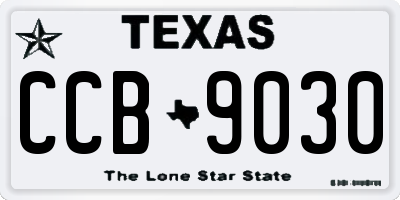 TX license plate CCB9030