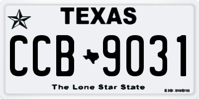 TX license plate CCB9031
