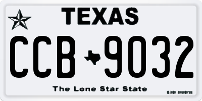 TX license plate CCB9032