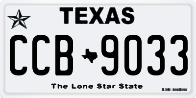 TX license plate CCB9033