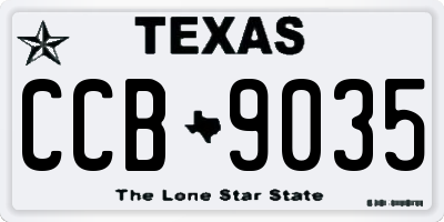 TX license plate CCB9035