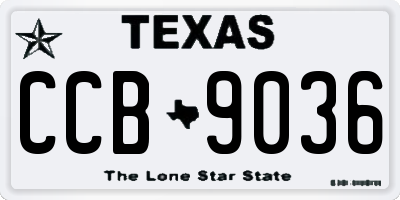 TX license plate CCB9036